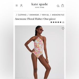 Kate Spade High Neck One Piece Swimsuit, XL, NWT